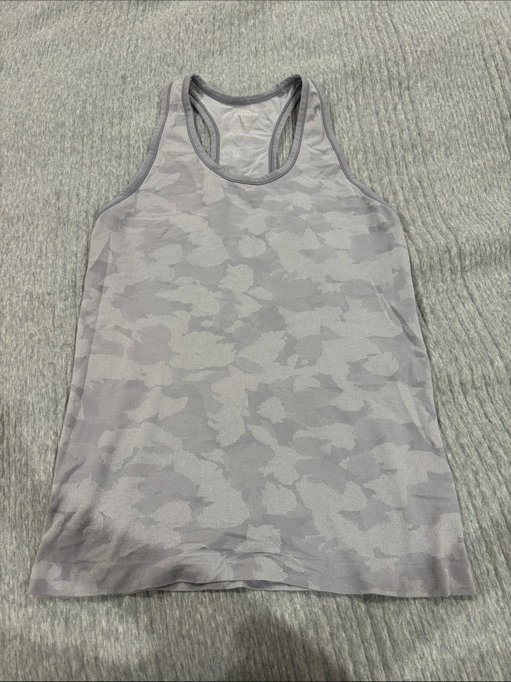 Athleta Light Gray Camo Racerback Tank